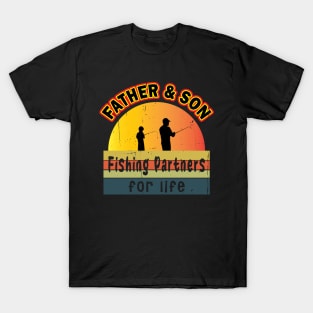 Father And Son Fishing Partners For Life T-Shirt